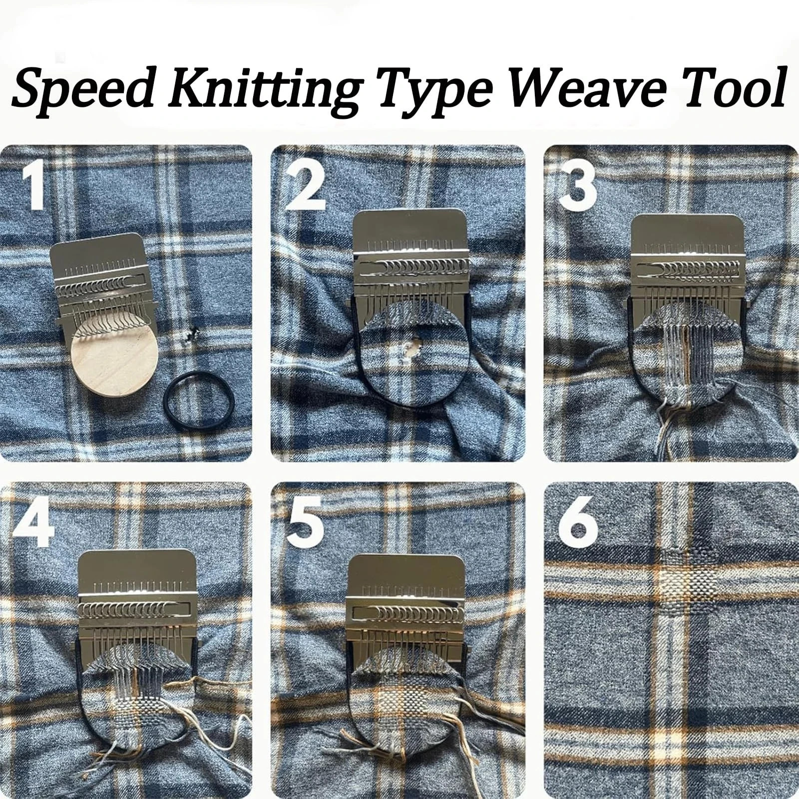Patchmaker 2.0 Kit, Mini Loom for Beginners, Portable Patch Darning Kit, Patc...