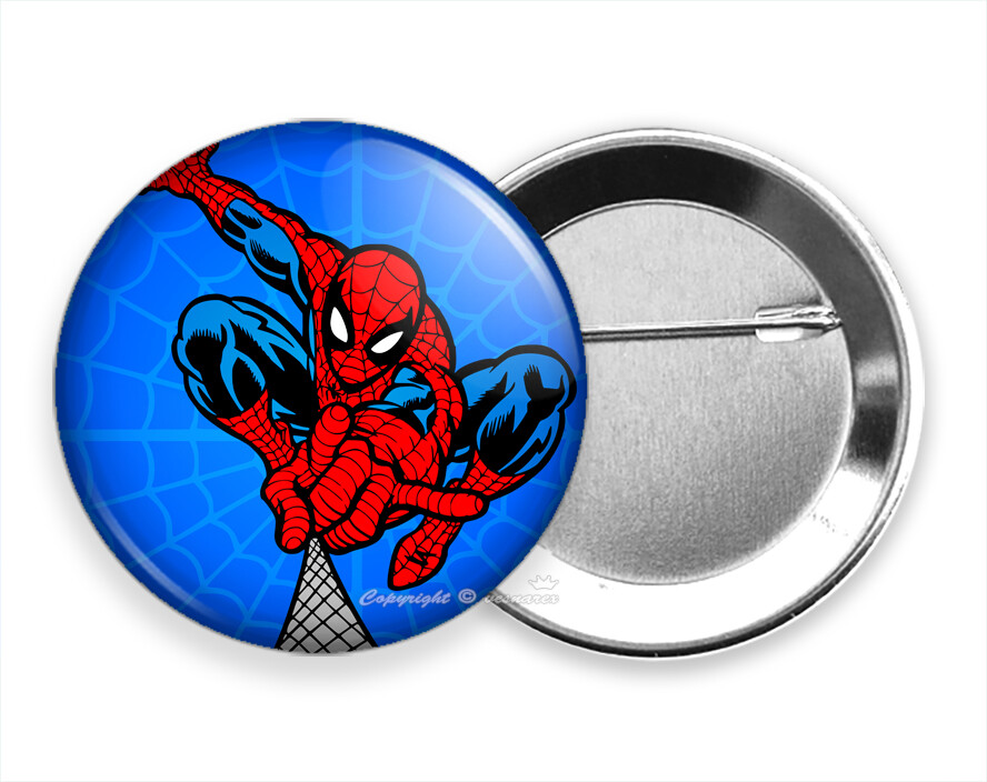 AMAZING SPIDERMAN SHOOTING WEB SUPERHERO COMICS NEW PINBACK PIN BUTTON GIFT IDEA