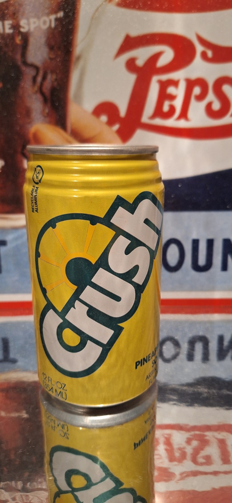 🥤CRUSH Cola Soda Pop Can Prop Empty 70's 80's