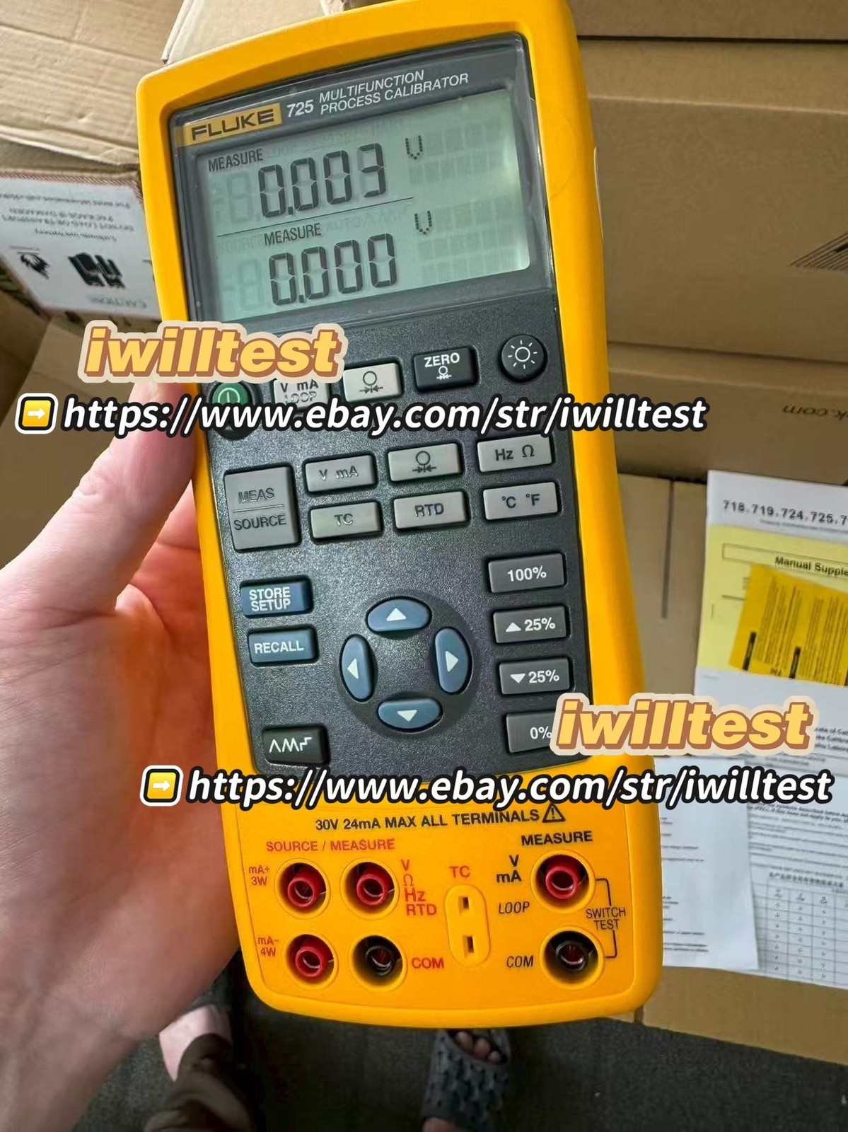 1 pcs Fluke 725 Multifunction Process Calibrator NEW/Good function / NEW #ie *IW