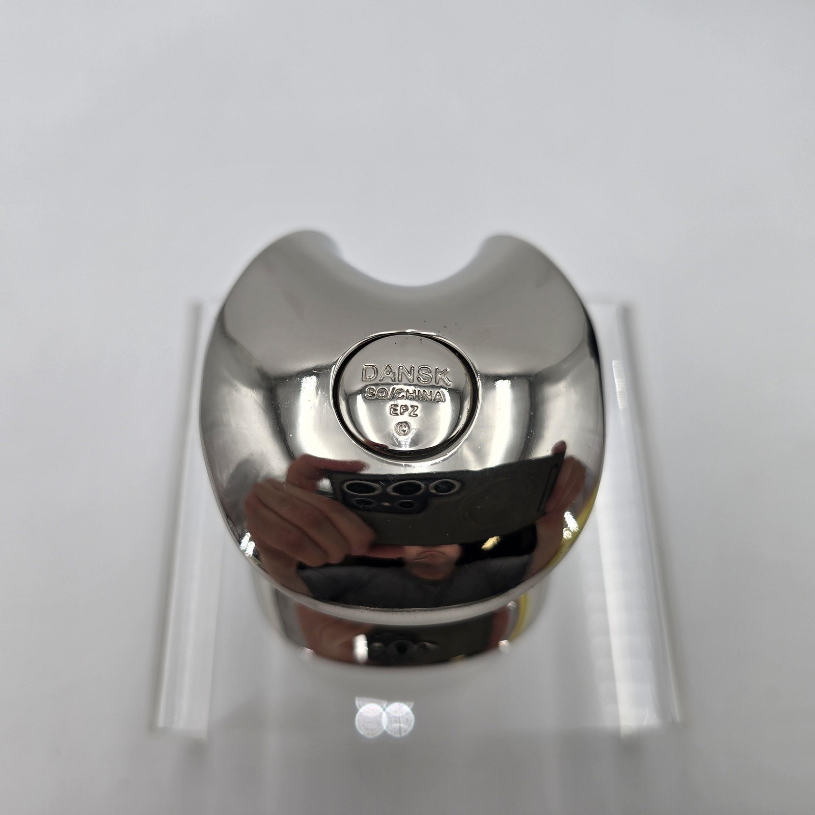 Dansk Otero Paperweight 2" Smooth Silverplate Modern Sculptural Work Desk Decor