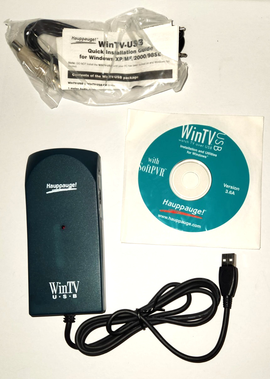 WinTV-USB Model 40201 by Hauppauge (S-Video / Composite / RF Inputs) Windows XP
