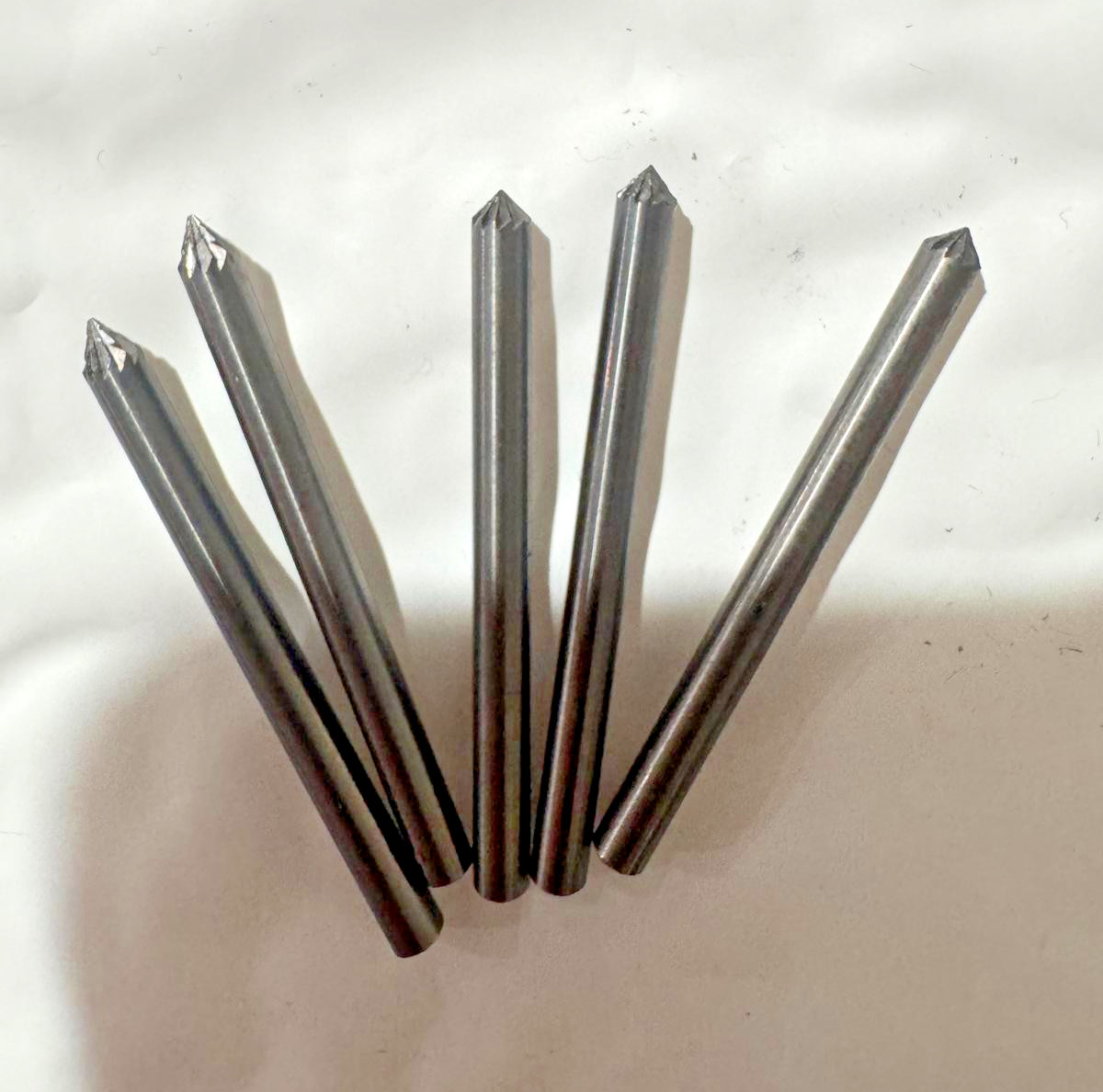 Solid Carbide Deburring Chamfer Cutter Watchmaker Jewelry Lathe Graver CNC 5 Bit