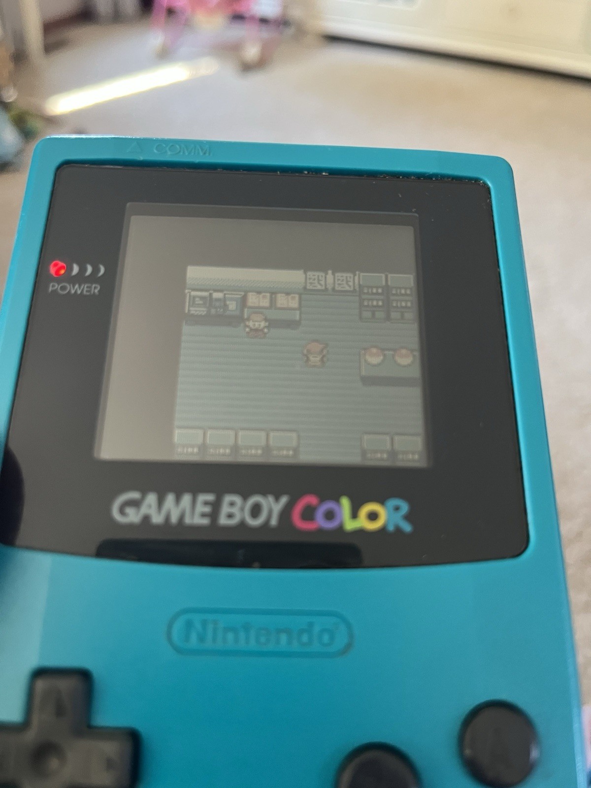 Pokemon Blue Version – GameBoy - Works (See Pics)- Label Messed Up