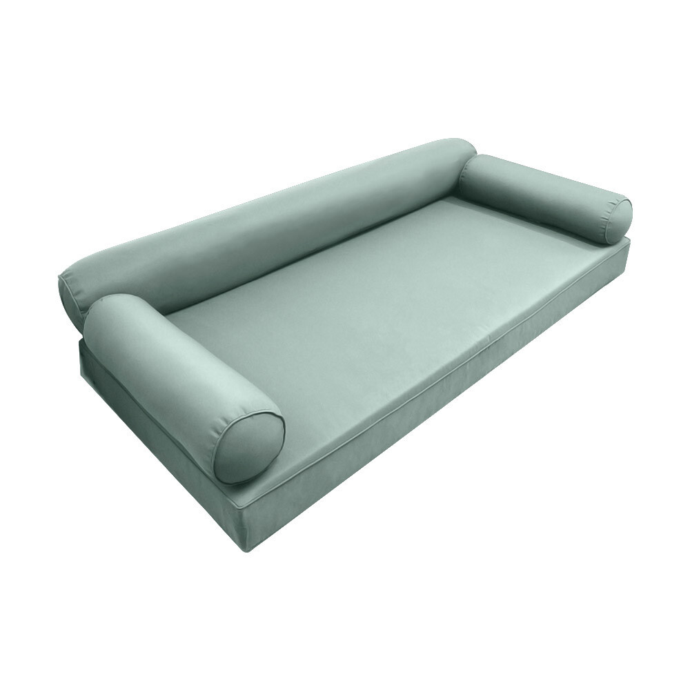 Style6 Queen Size Pipe Trim Bolster Pillow Cushion Outdoor Slip Cover ONLY AD002