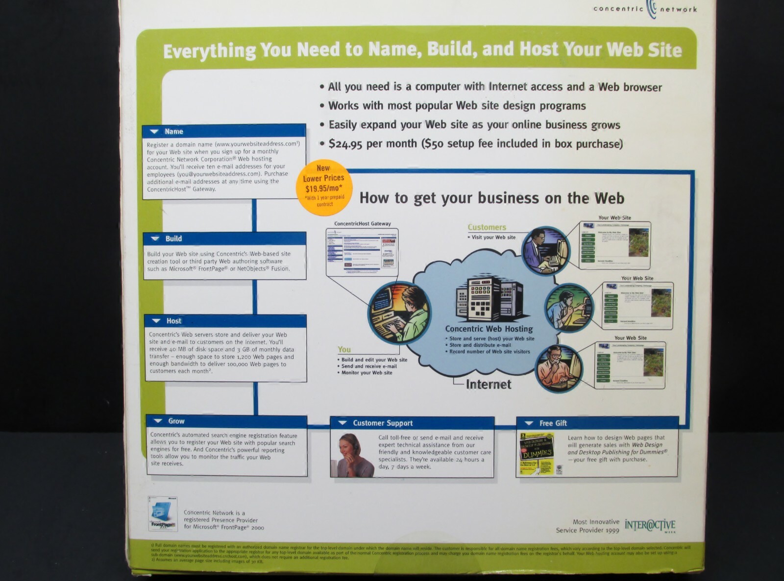 Web Site, Web Design & Desktop Publishing for Dummies, Concentric Network, 1999