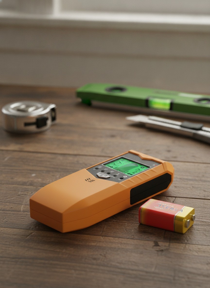 Stud Finder Wall Scanner, 5-in-1, Live Wire Detection, HD LCD Display