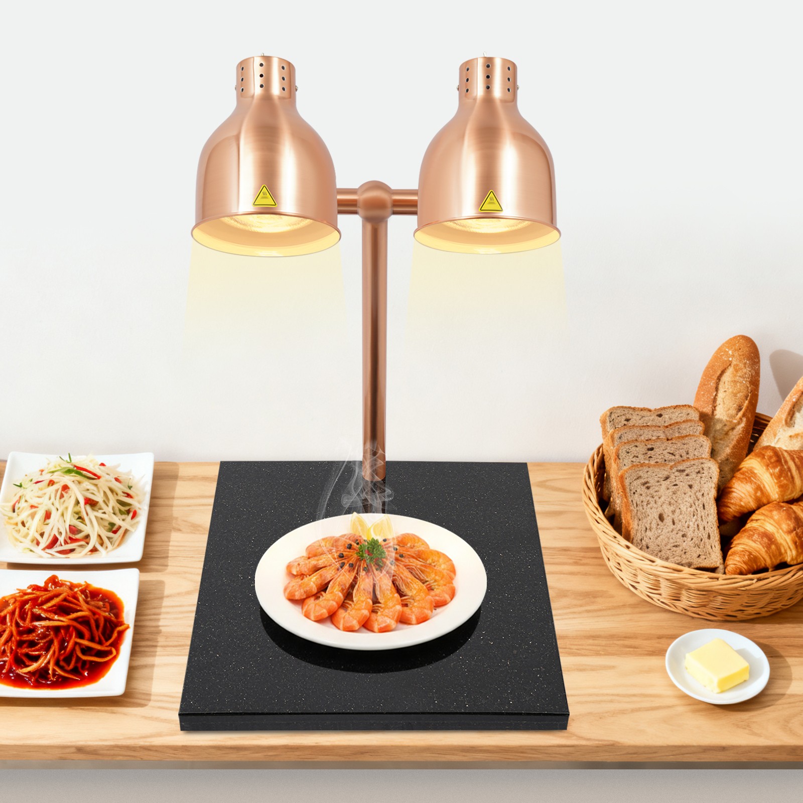 Commercial Dual Head Food Warming Lamp Food Warming Lamp Electric Warming Light