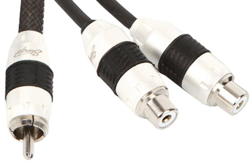 Stinger SI82YF Car Stereo 8000 Series 1 Male To 2 Female Rca Amp Signal Cable