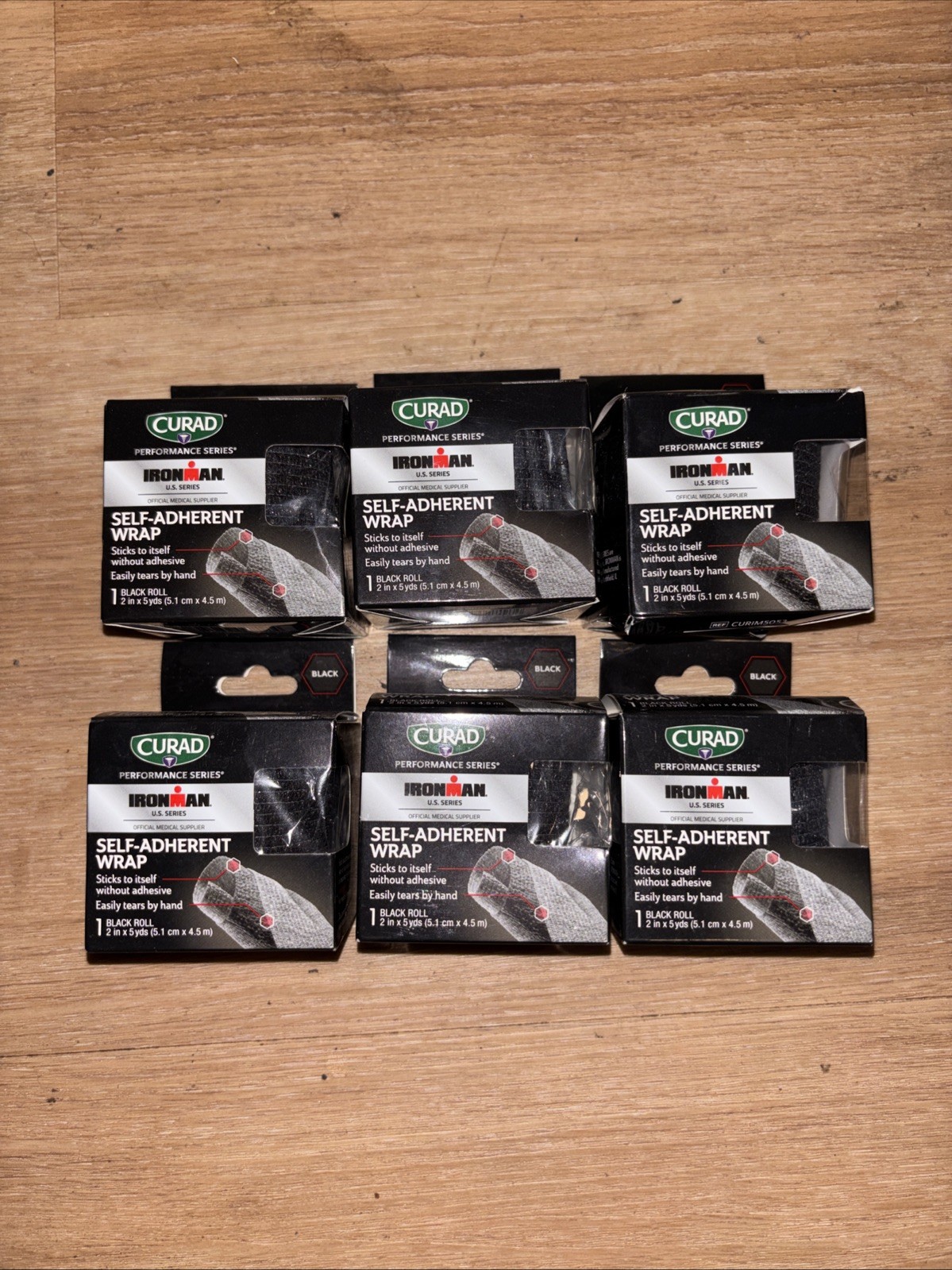 New 6pcs Ironman Curad Performance Series Self Adherent Compression Wraps
