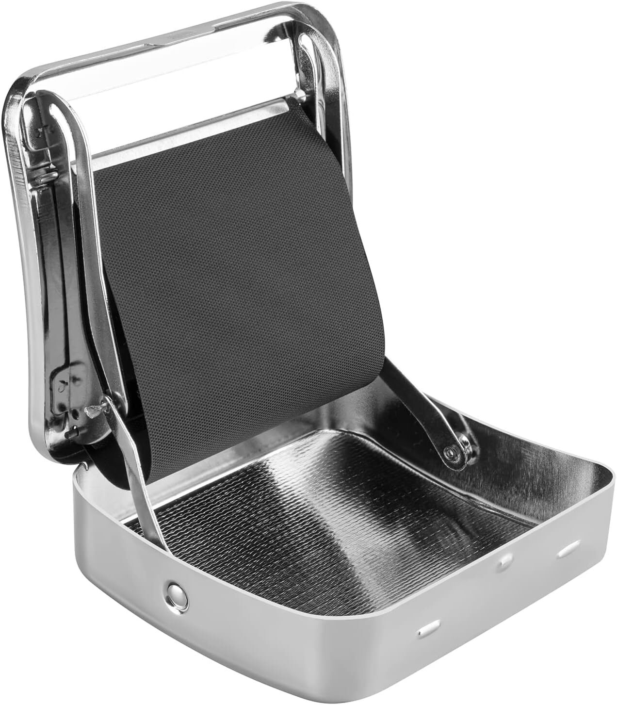 SILVER AUTOMATIC ROLLING Machine Tin Box Metal Roll Cigarette Tobacco Roller HO