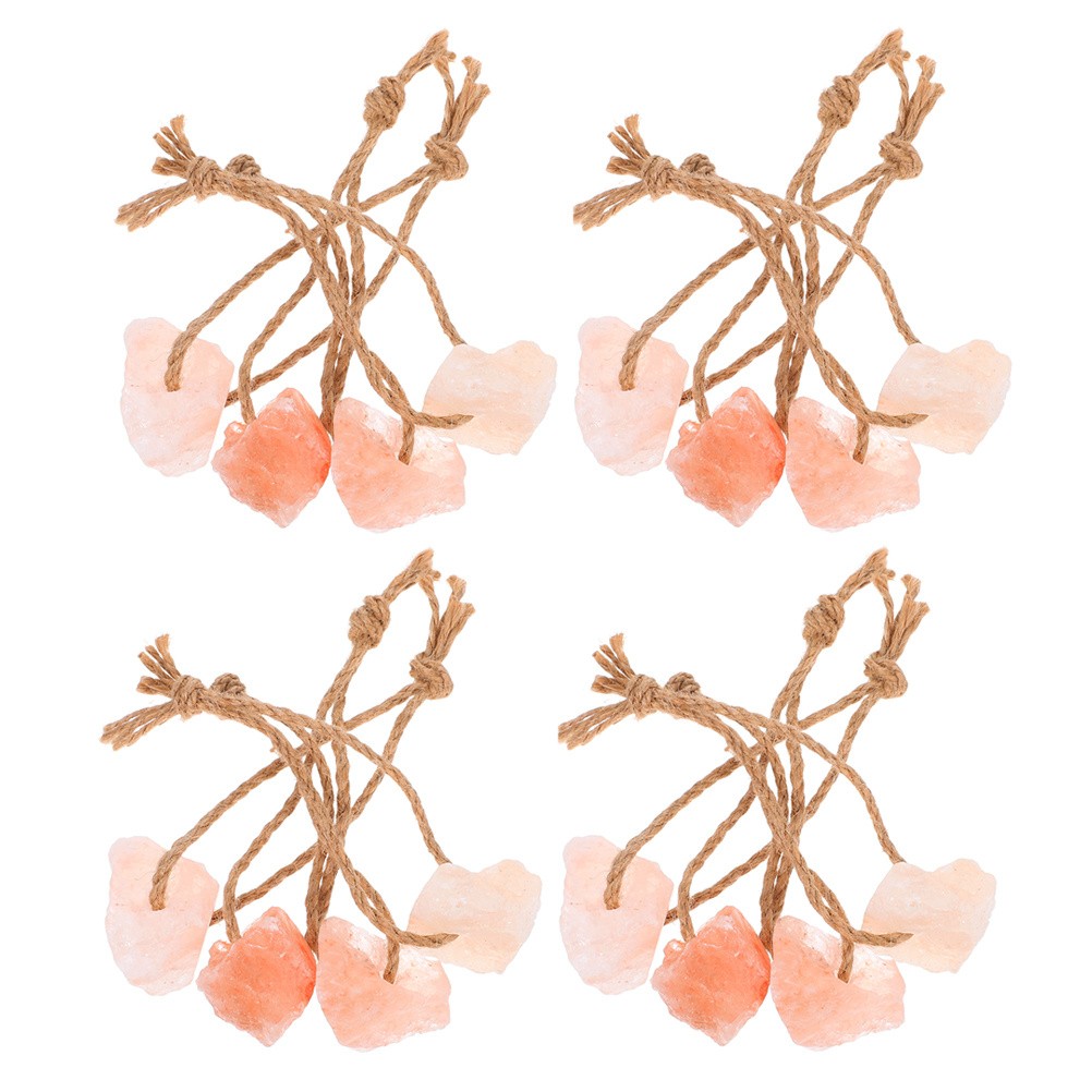 12pcs Natural Mineral Salt Blocks Livestock Salt Lick Chew Toys with Hanging