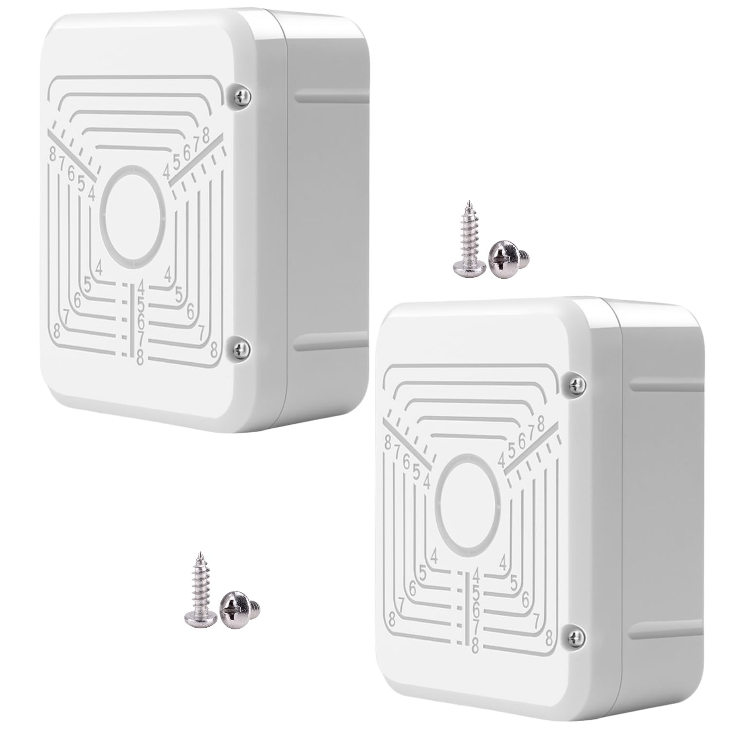 CTXSumTec 2-Pack 4.5" Square Security Camera Junction Box Mouting White