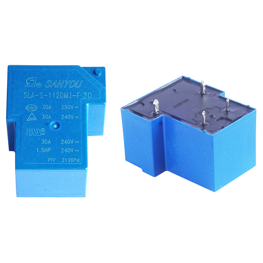 2Pcs SANYOU SLA-S-112DMJ-F-30 12VDC Power Relay 4Pins 30A 250VAC SPST