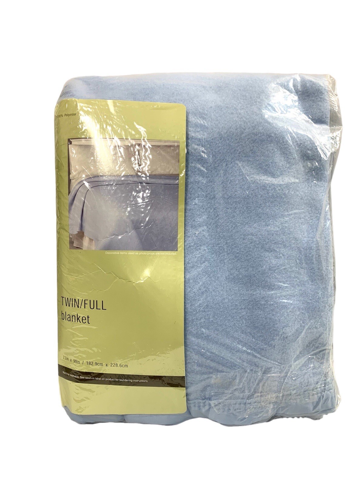 Owen Manufacturing Blanket 100% Polyester Twin Full Light Blue New