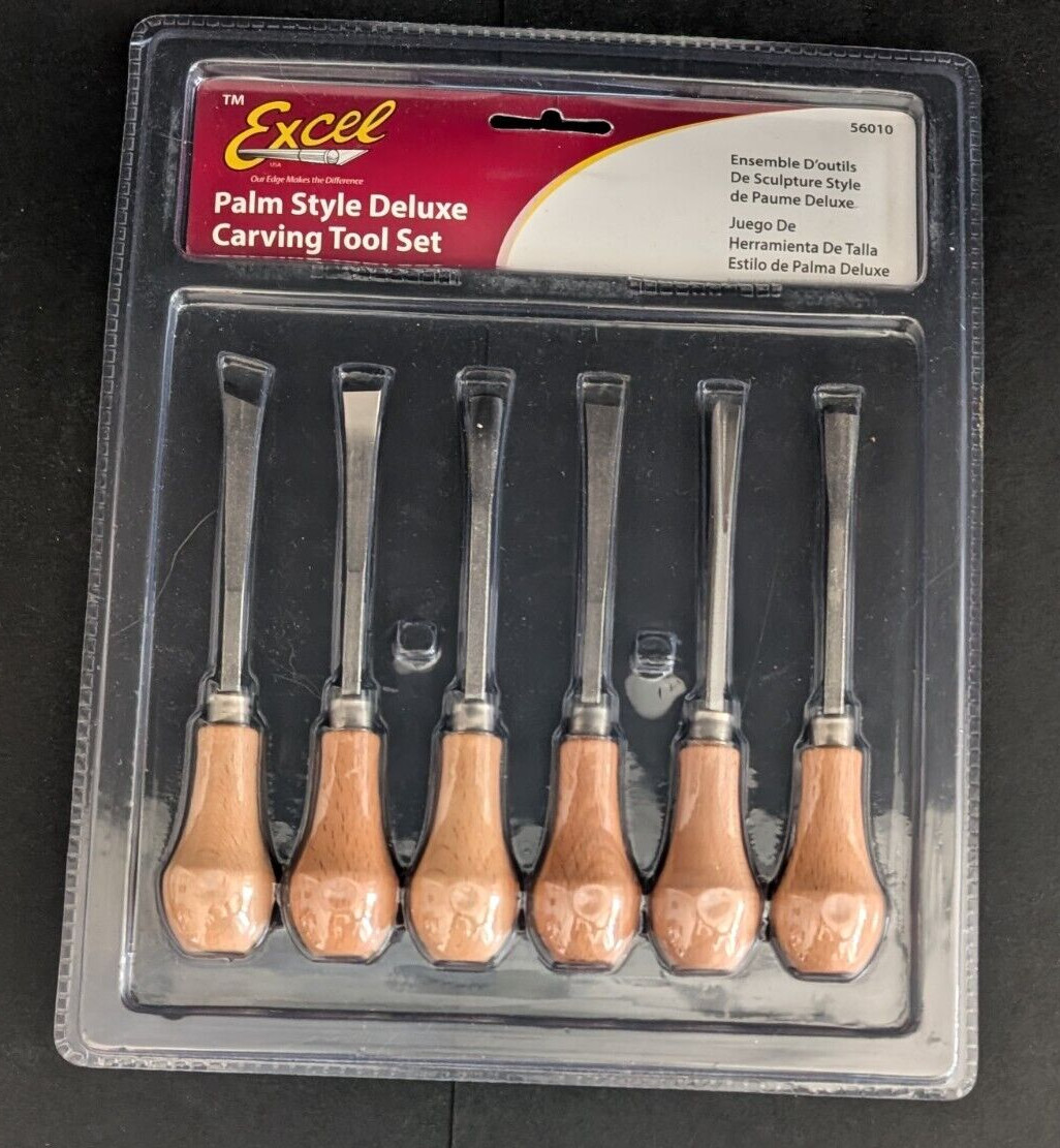 Palm Carving Set 6 pc Wood Carving Tools Excel Blades