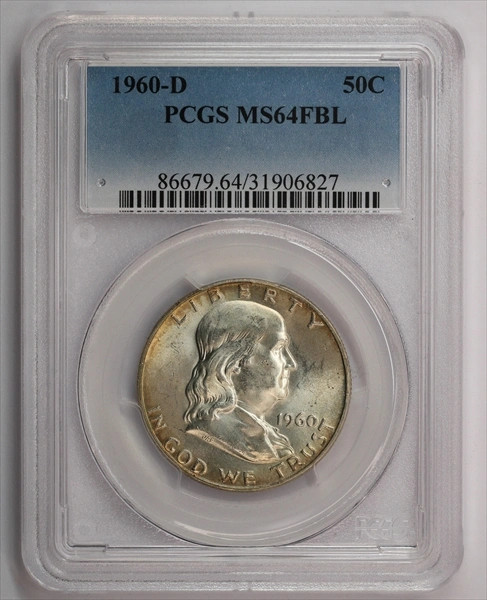 1960-D Franklin Half Dollar PCGS MS64FBL