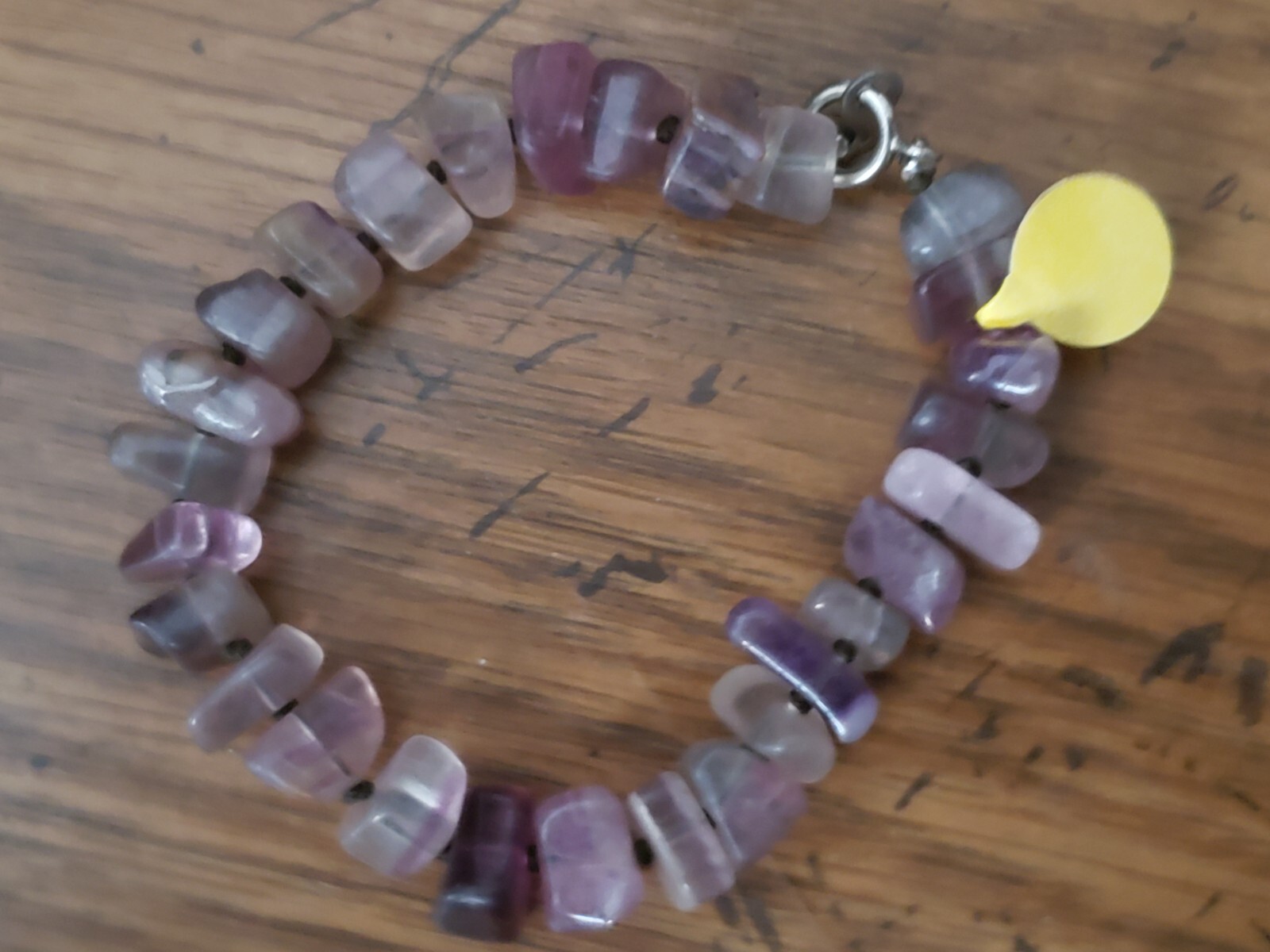 Genuine NATURAL *L. AMETHYST * STONE BRACELET, 7.5 INCHES Long, Handmade in USA