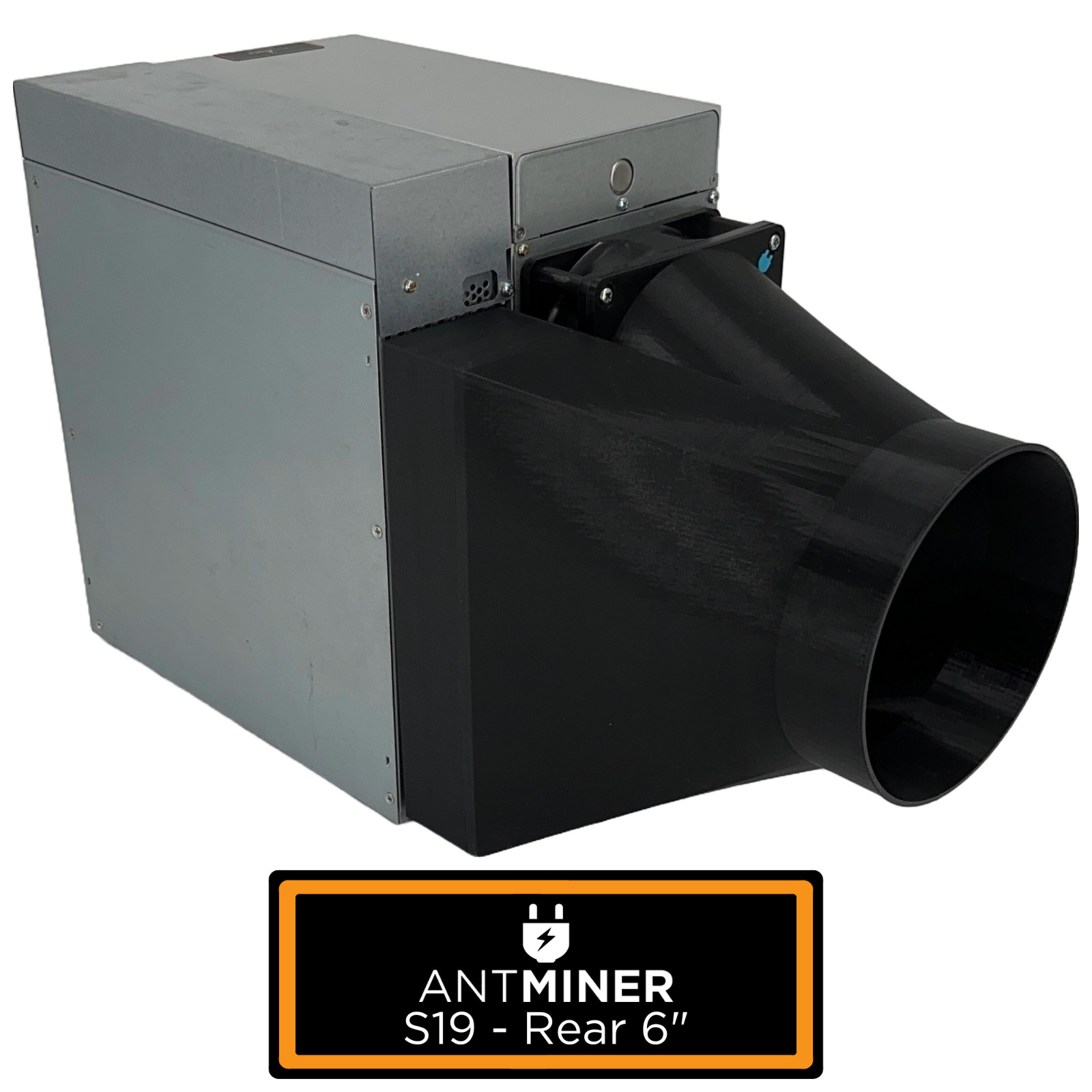 Antminer Rear + PSU 6 Inch Fan Shroud Silencer Cooling KS5 KS3 K7 KA3 S21 S19 D9