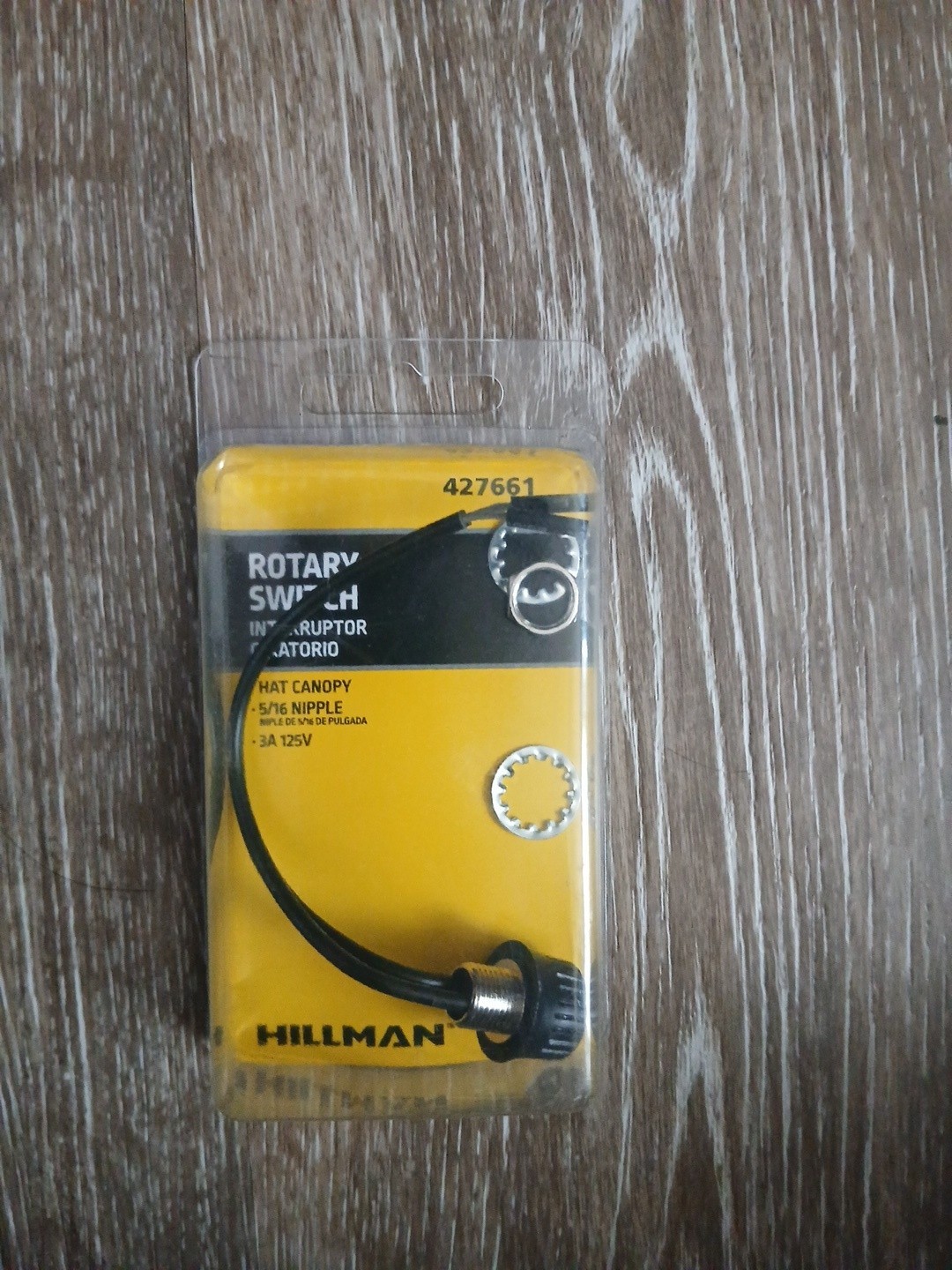 Hillman 3-amp Single-Pole Hat Canopy Rotary  Light Switch #427661