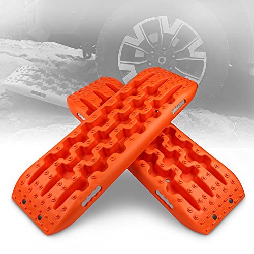 Recovery Tracks Traction Boards Tire Ladder 4WD Recovery Mat for 4X4 Orange