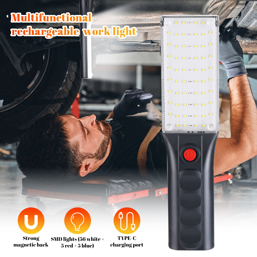 Magnetic Flashlight LED Rechargeable Work Light Multi FlashLight With Hook