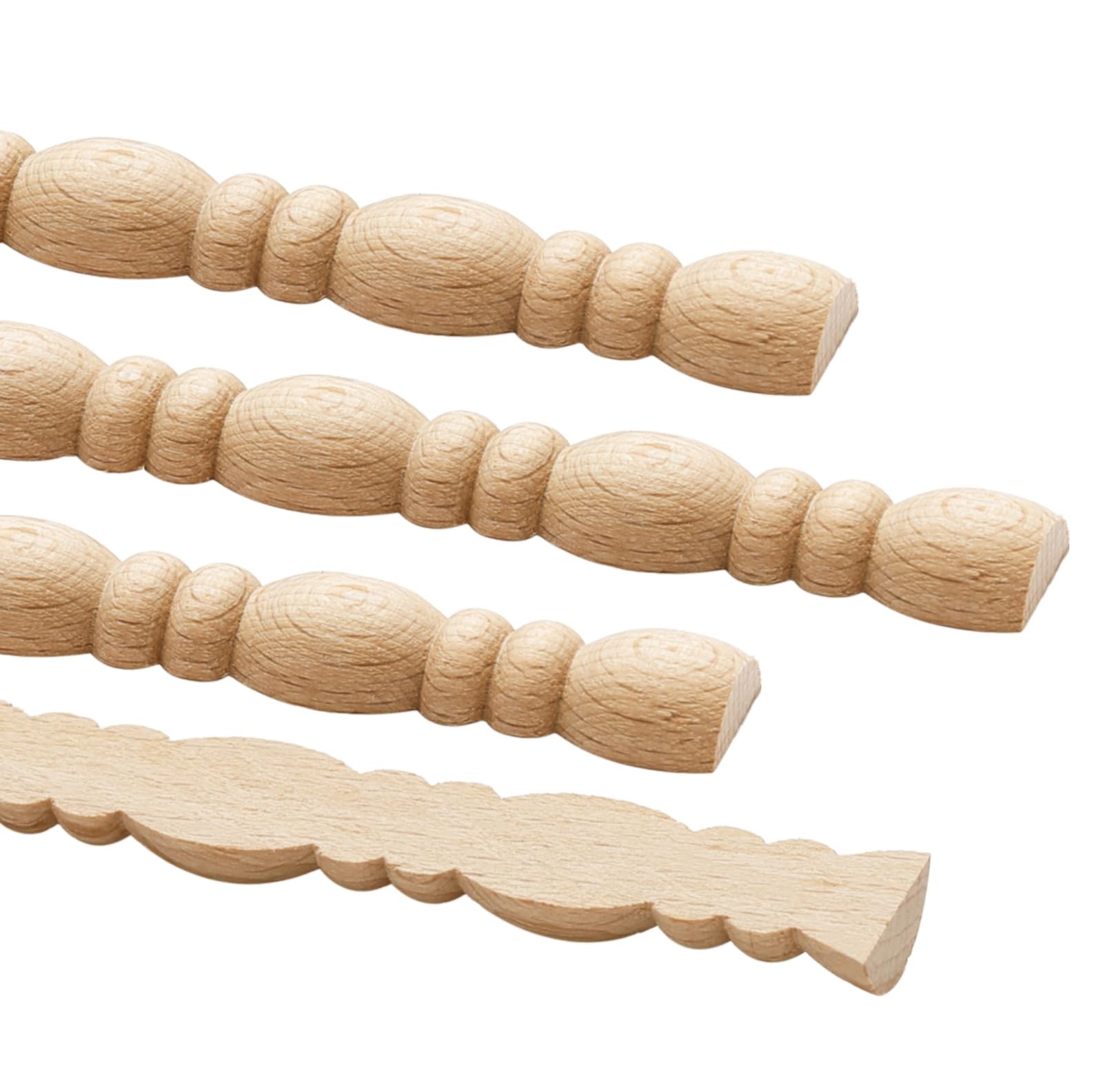 12 Pcs Decorative Wood Trim - Gourd-Shaped Wood Trim, 15.75 Inch Length 400mm...
