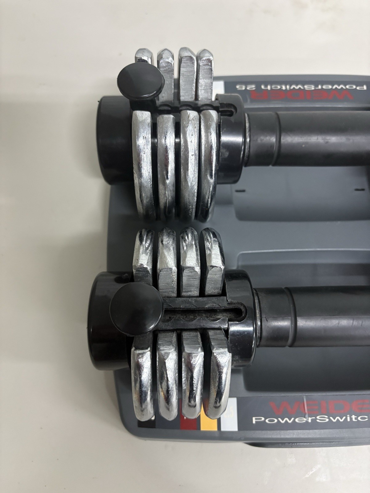 Weider Powerswitch 25 Dumbbell Set (2.5 - 12.5 lb Each) Adjustable Weights