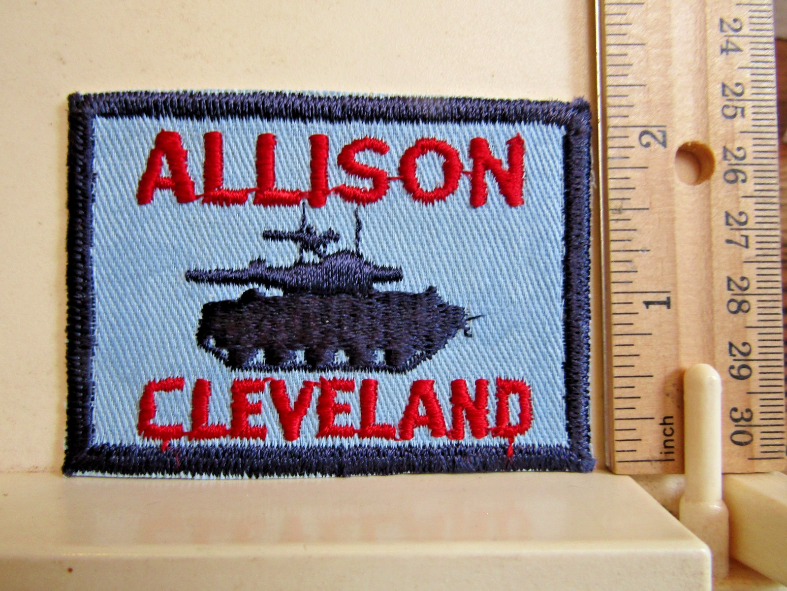 Vintage Cleveland GM Cadillac Allison Div. Tank Plant Patch tank 3.2" wide NM