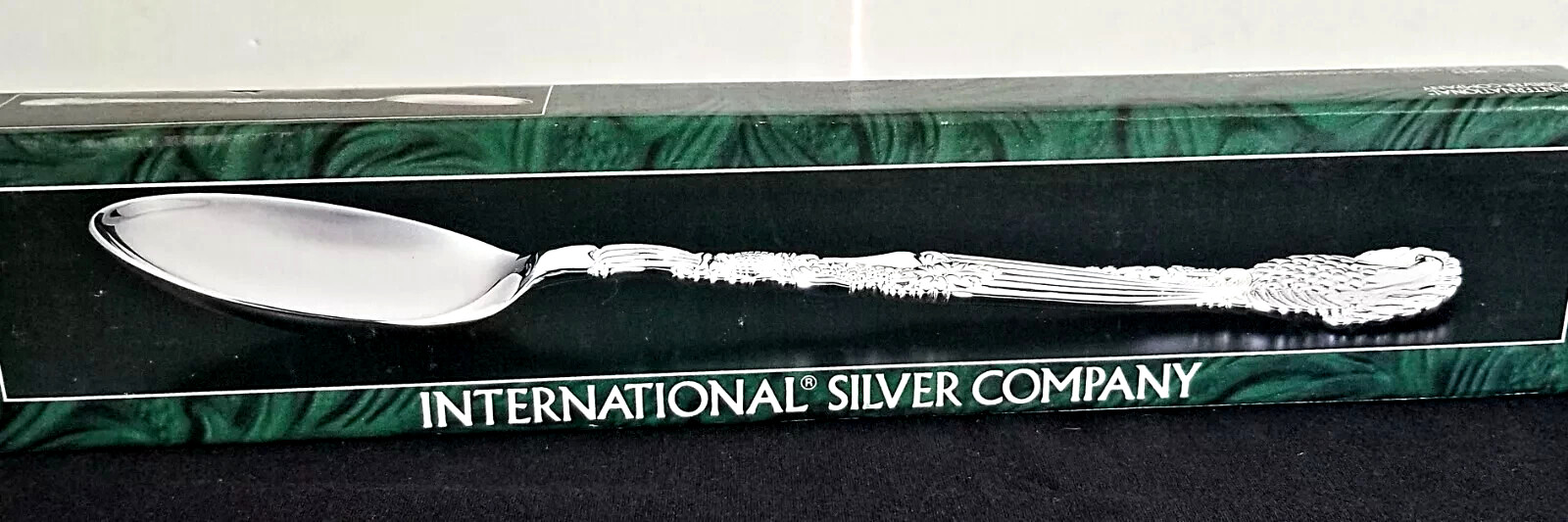 NIB TURKEY DESIGN SERVING SPOON by International Silver Co Silver Plated Holiday