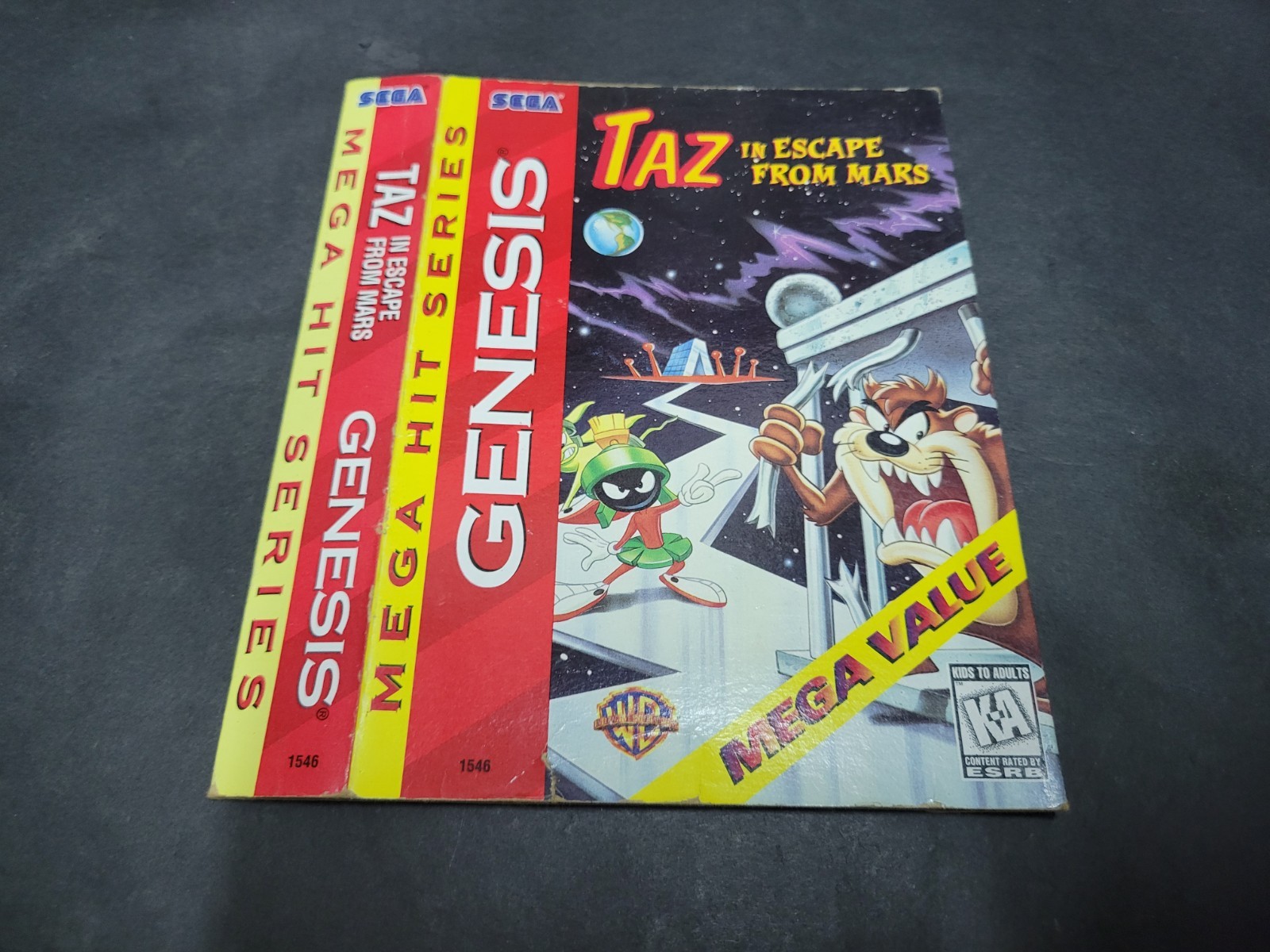 Taz: Escape From Mars (Sega Genesis) Mega Hit Series Box Sleeve