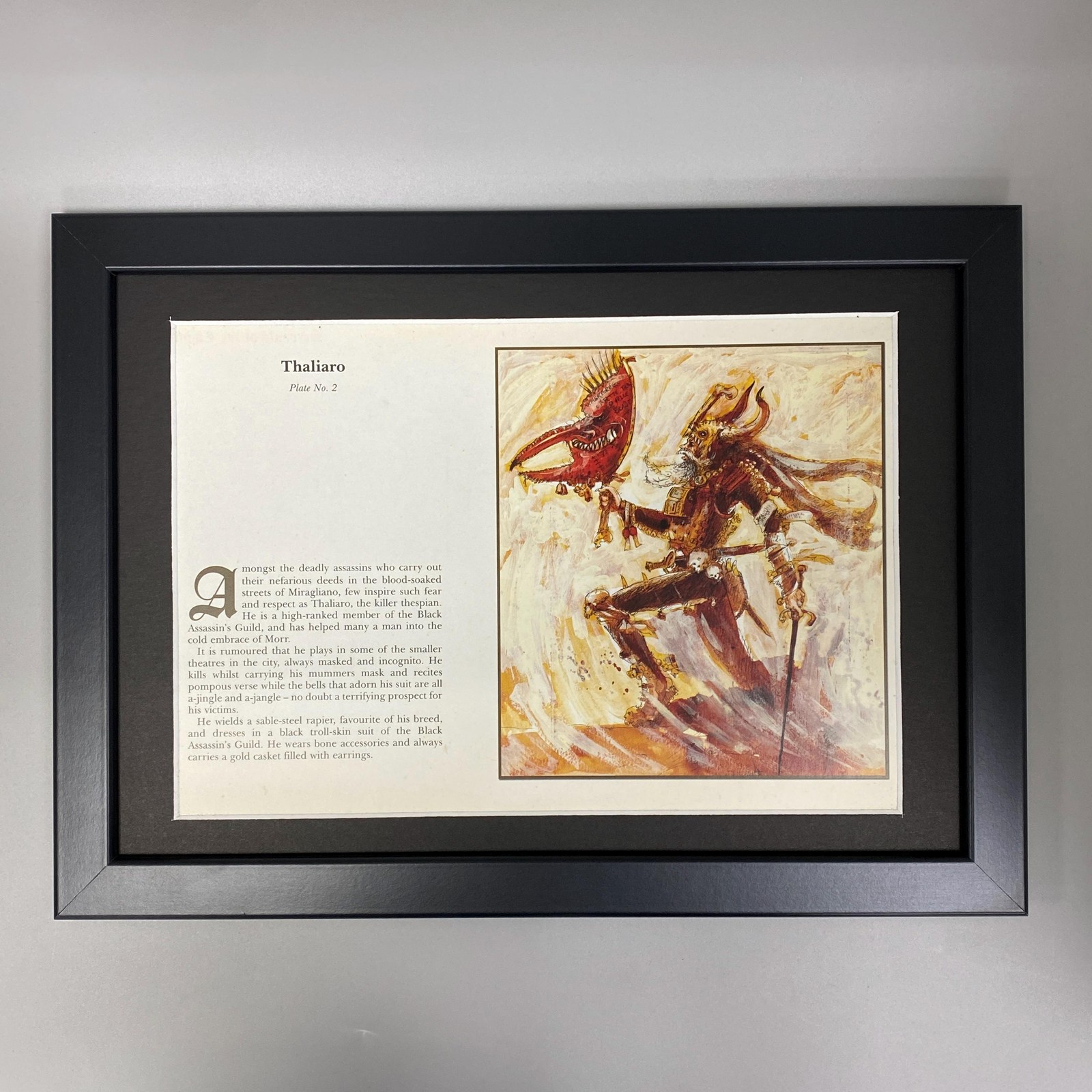 THALIARO PLATE 2 FRAMED ART JOHN BLANCHE BLOOD ON THE REIK WARHAMMER OLD WORLD