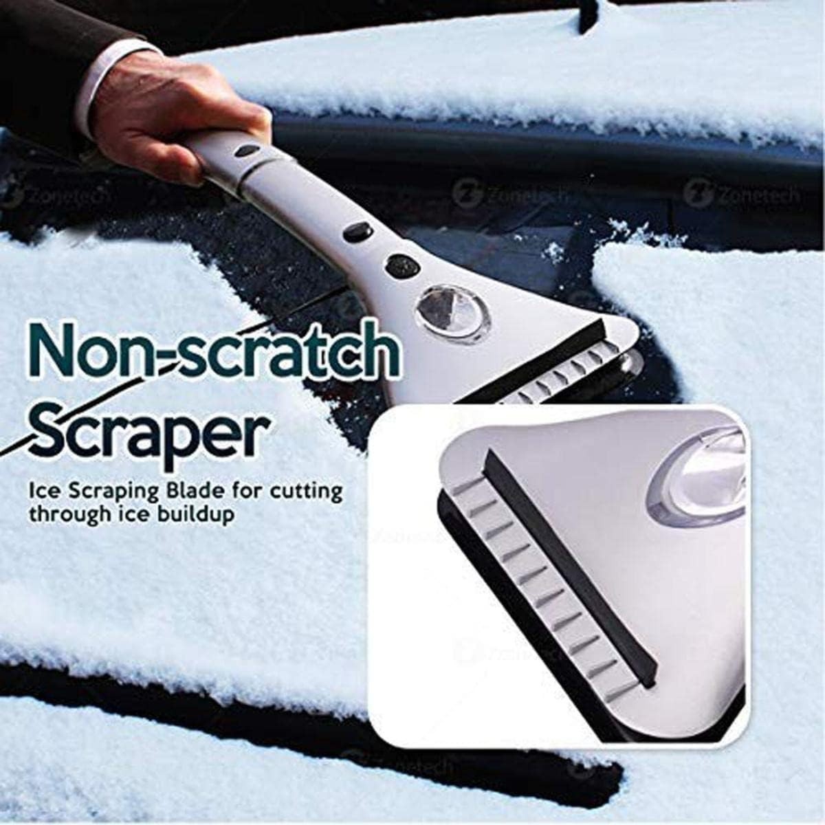 Heated Car Window Ice/Snow Scraper Extendable Auto Windshield Heated Scraper ...