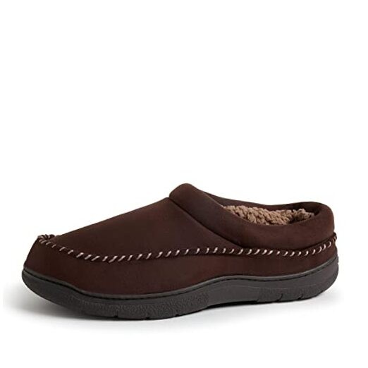 Men's Thompson Microsuede Memory Foam Clog Slipper Large Coffee