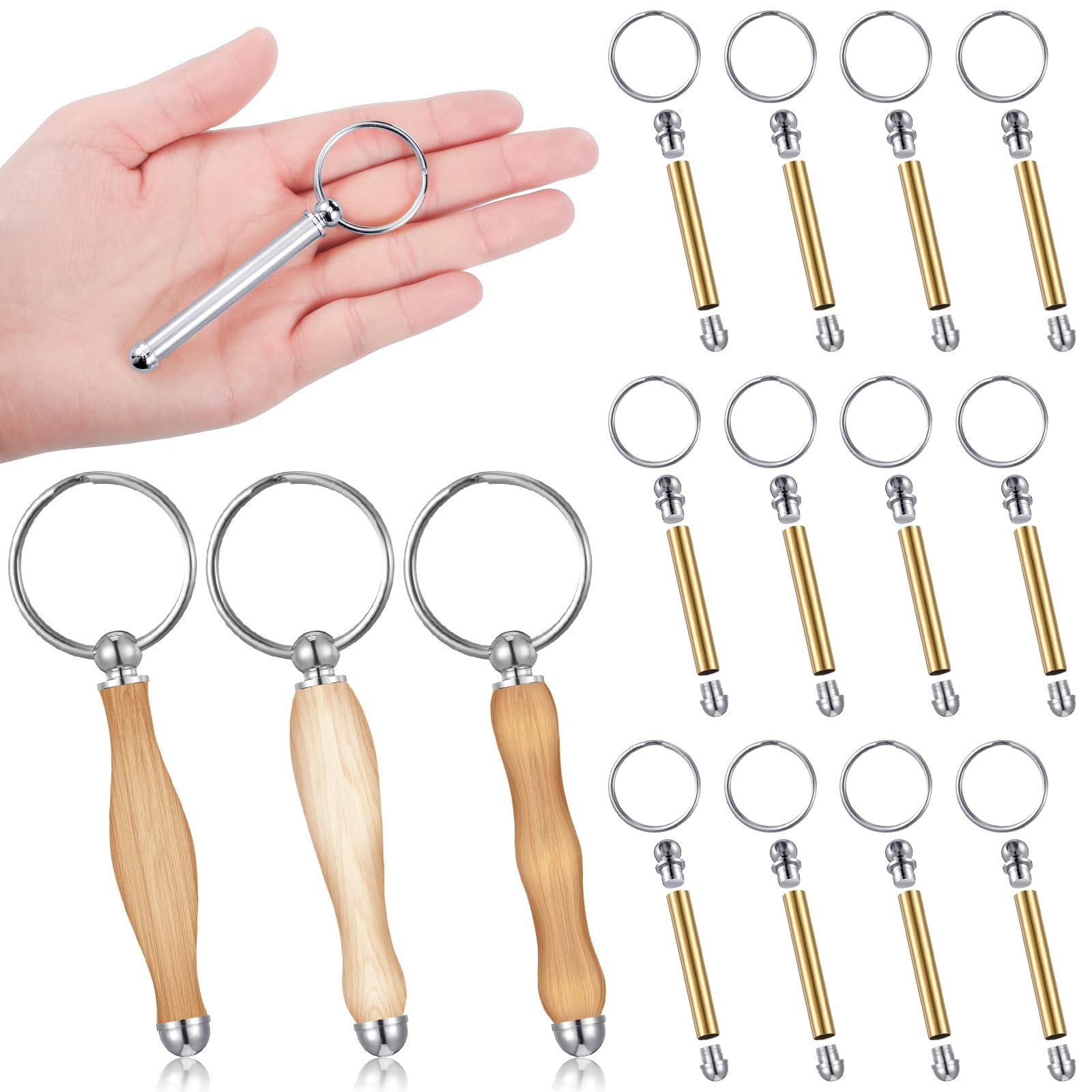 12 Pcs Woodturning Keychain Kit Woodturning Project Kit Wood Turning Accessories