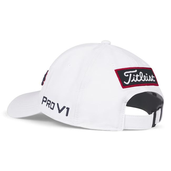 Titleist 2026 Tour Performance Adjustable Hat- White/Navy/Red