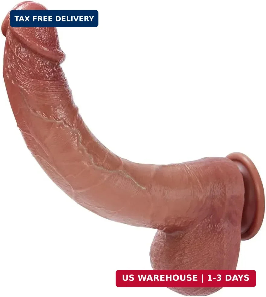 11.5" Realistic Long Dildo Sex Toys, Lifelike Curved Big Dildo for G Spot and An
