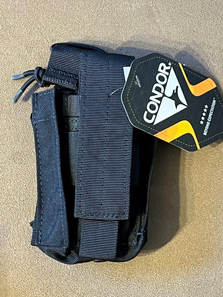 CONDOR 191231-002 GEN2 Single Kangaroo Rifle Pistol Mag Pouch Molle Black New