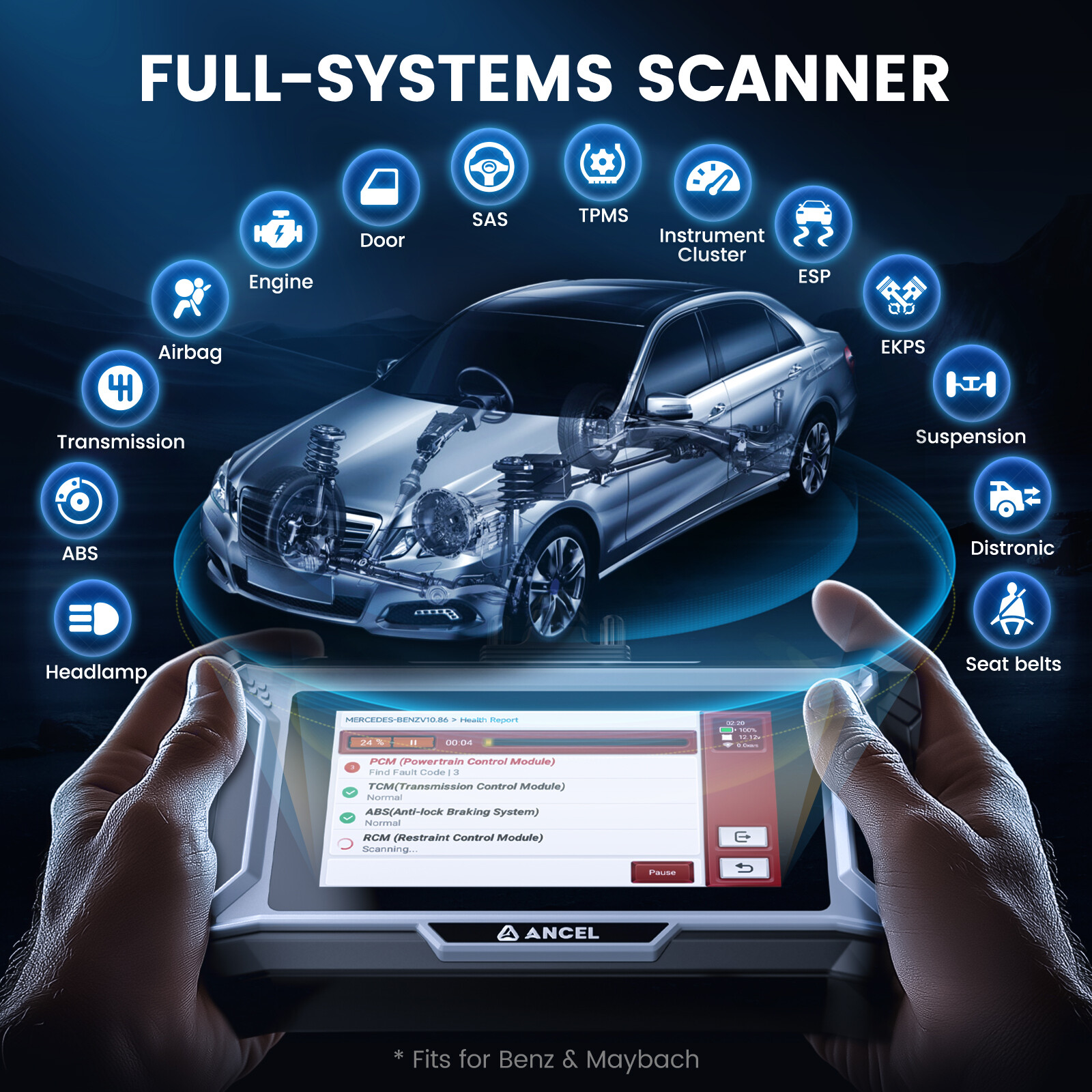 For BENZ Bidirectional ECU Coding All System OBD2 Scanner Diagnostic Tool SAS