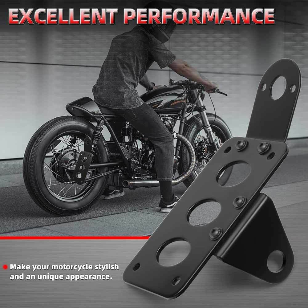 Motorcycle Side Mount License Plate Bracket Holder For Harley Chopper Dyna Black