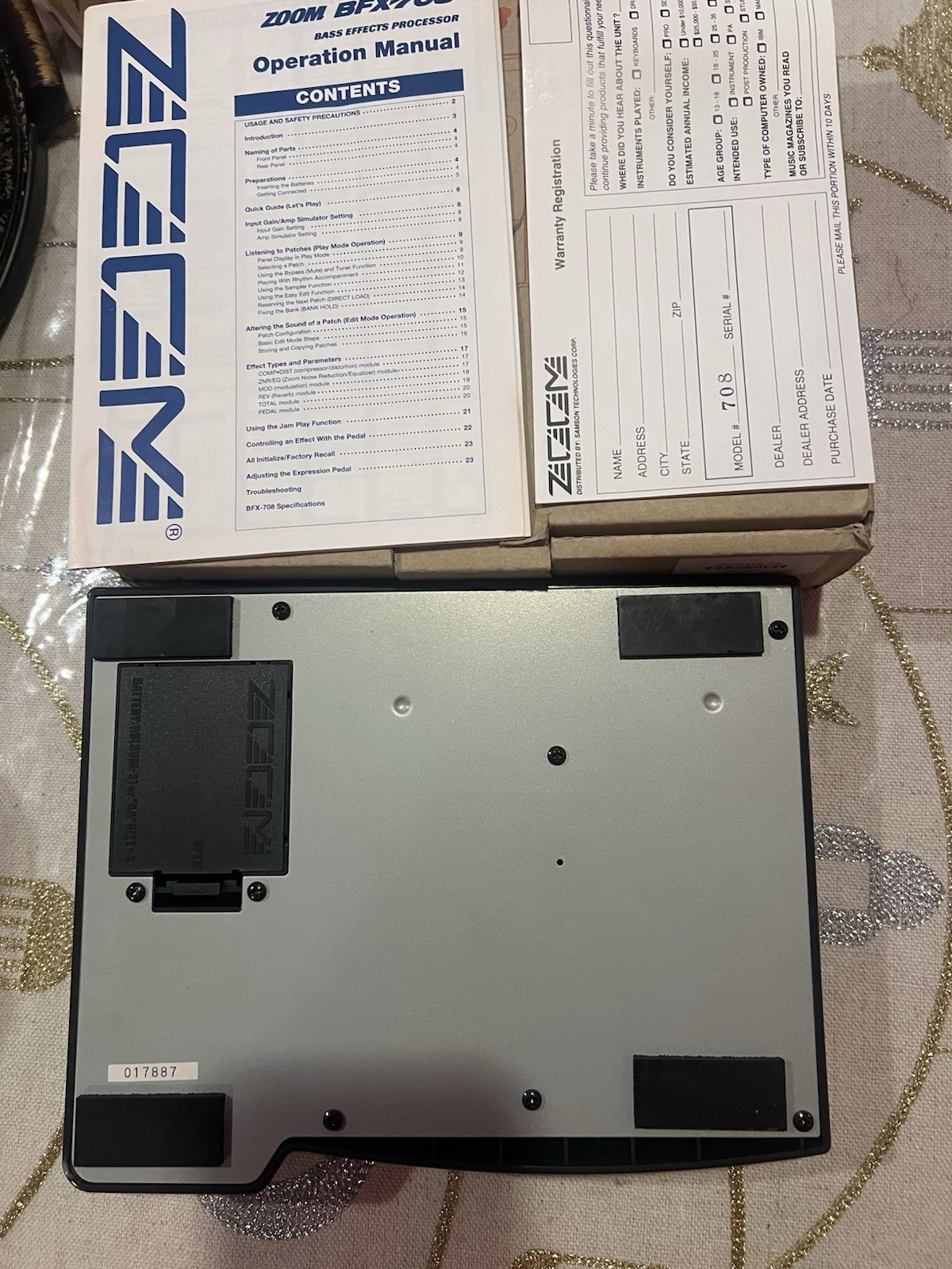Zoom BFX-708 Bass Effects Processor