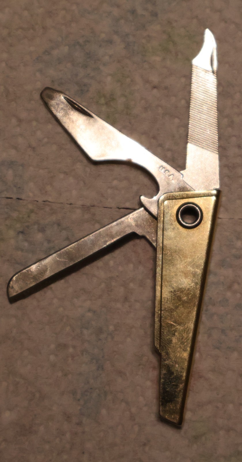 Vintage Trio Pocket Knife/Tool Nail File Bottle Opener Multi Tool  USA