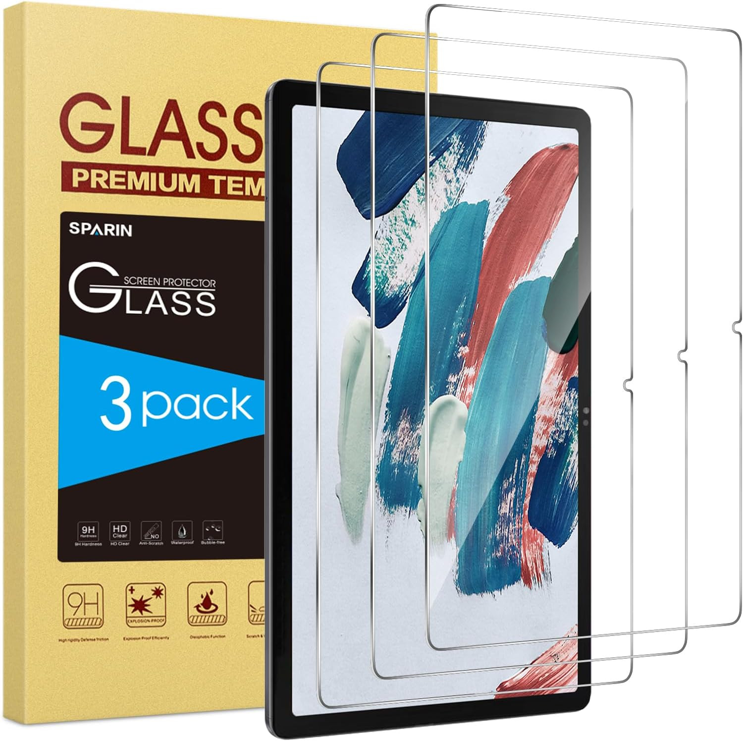 3 Pack Screen Protector for Samsung Galaxy Tab A8 10.5 Inch, Tempered Glass Scre