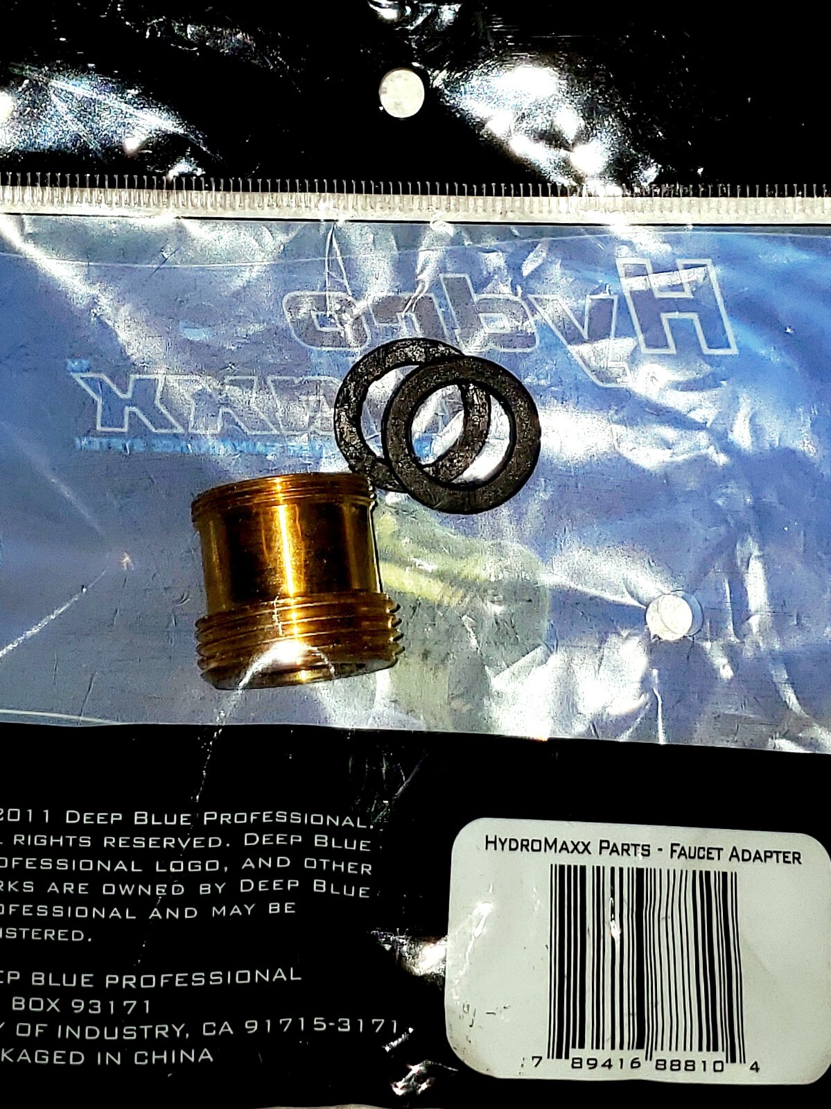 Deep Blue Hydromaxx Brass Faucet Adapter w/ seals ADB88810 Compare to Python
