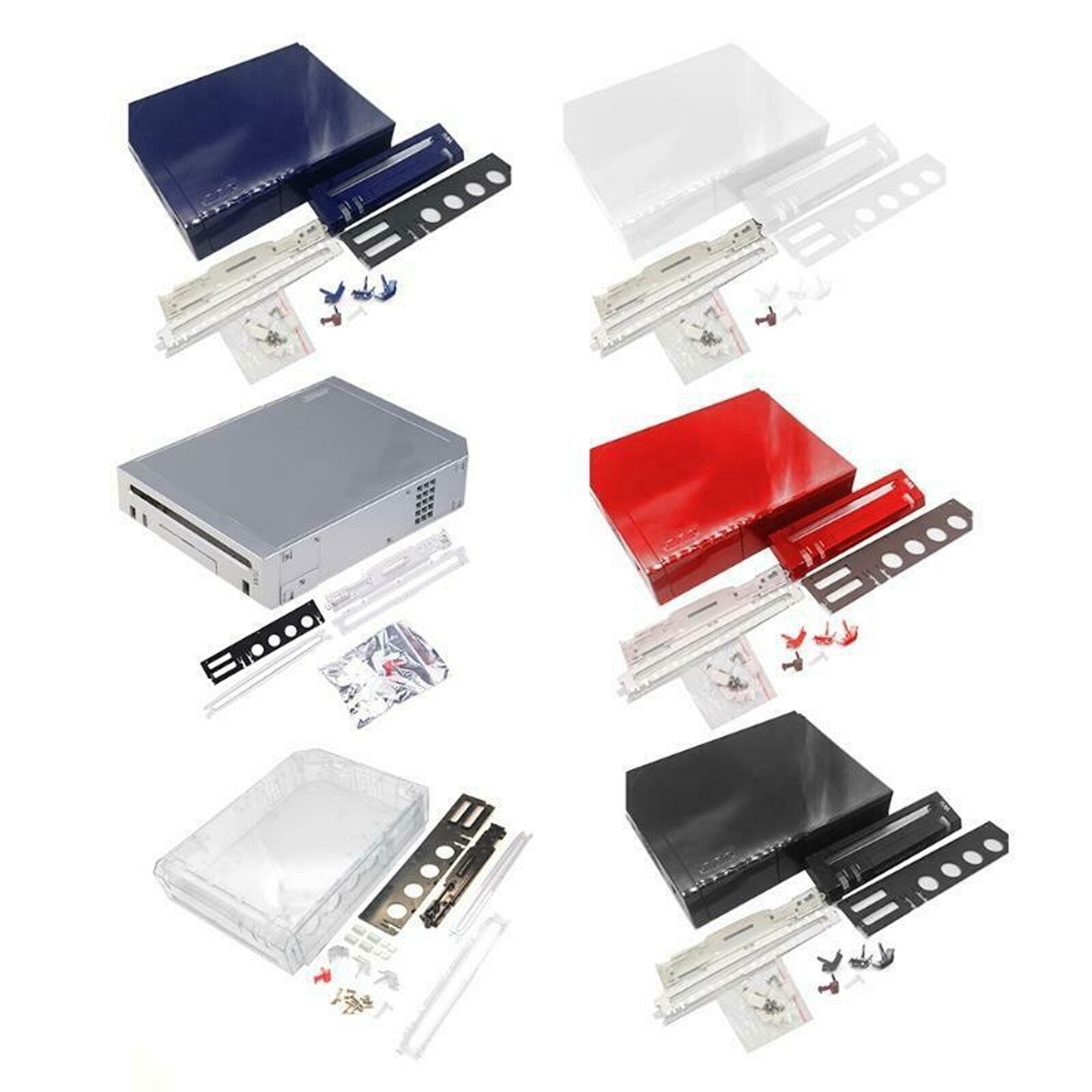 Full Set Of WII Housing Case Cover Shell Skin With Buttons For WII Hot Consloe