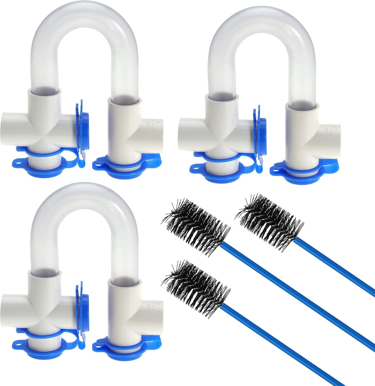 3/4 Clear Pvc Condensate P-trap for HVAC Systems Air Conditioner Pack of 3