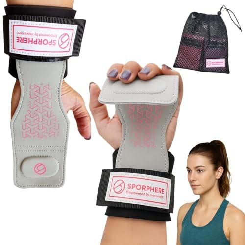 SPORPHERE Premium Crossfit Grips for Women - Anti-Slip Lifting Grips & Wrist