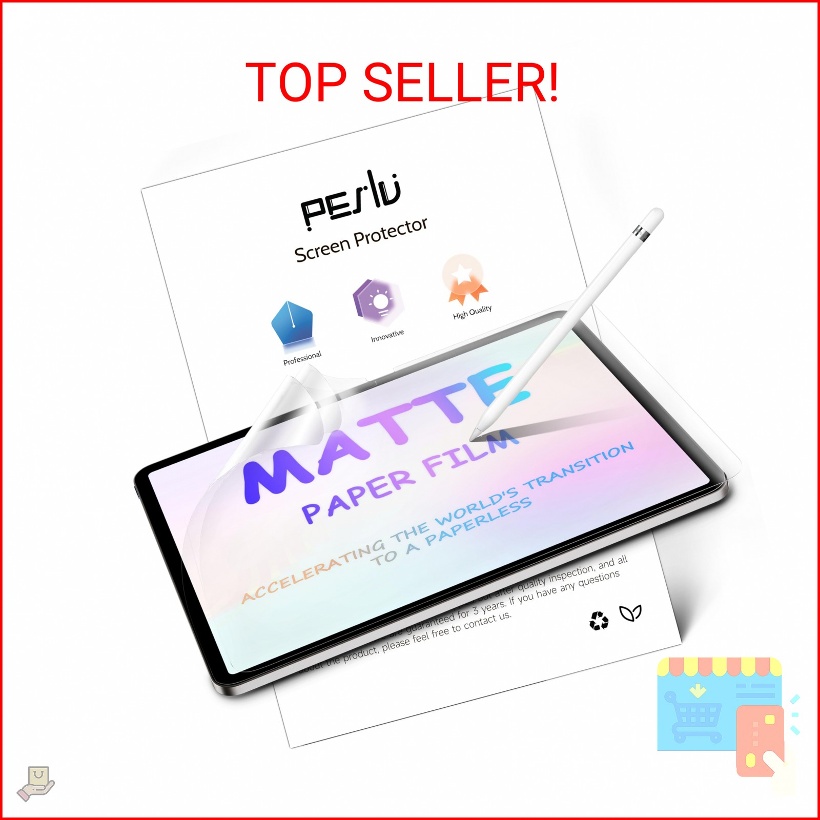 Peslv 2 Pack Like Paper Screen Protector for iPad 10th 2022 10.9" & iPad 11th A1
