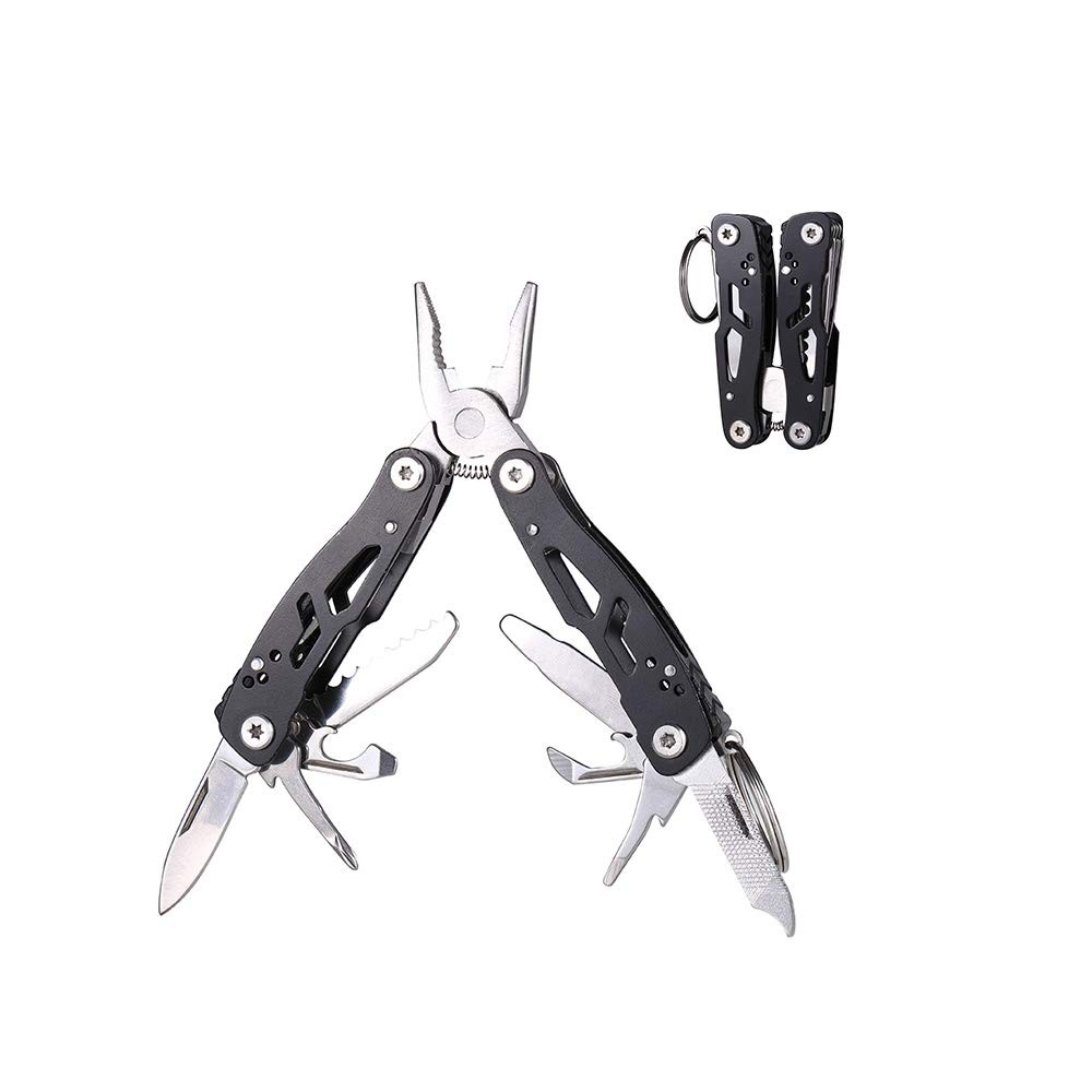 MINI Multitool Pliers, Birthday Christmas Gifts for Men 4.3IN, Black