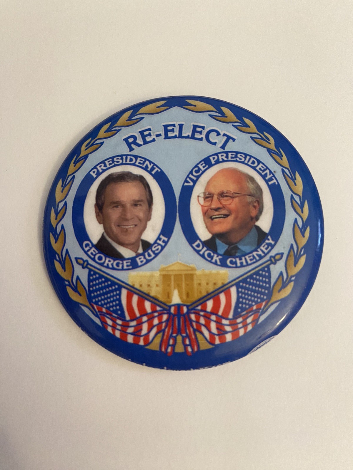 Re-Elect Bush Cheney Pin Back Button P211